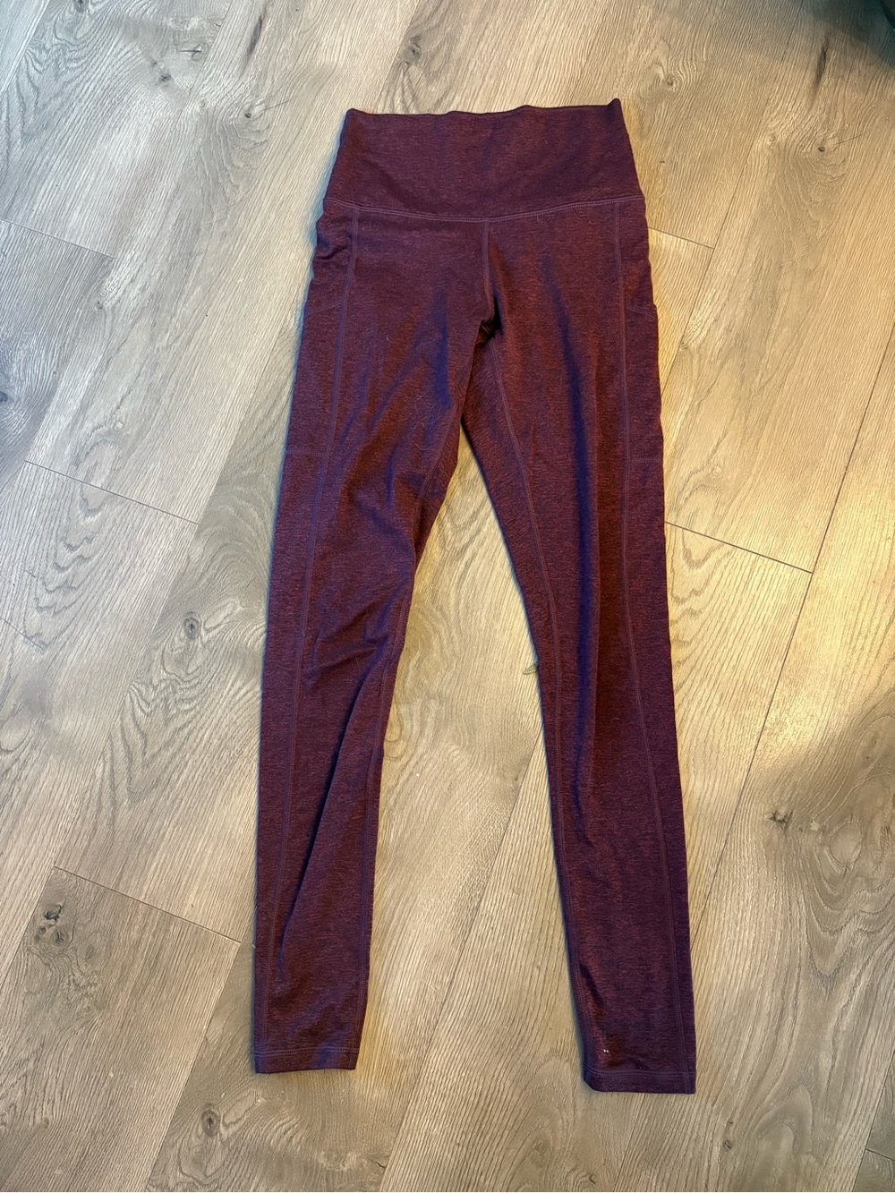 aerie High-Waist Leggings in Heathered Burgundy